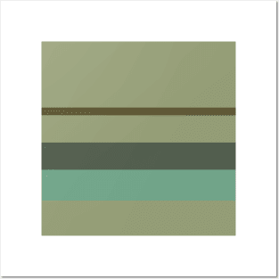 An amazing merge of Soldier Green, Beige, Grey/Green, Greyish Teal and Gunmetal stripes. Posters and Art